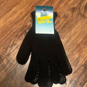🌴 STRONGHOLD GLOVES - size Large - BLACK KNIT -